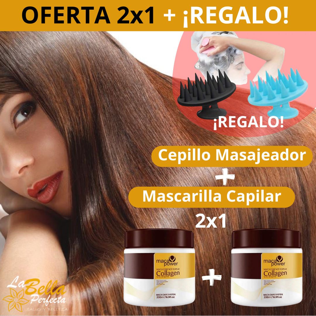 OFERTA 2x1 MASCARILLA MAGIC HAIR™+ ¡REGALO! Cepillo Masajeador | Edición LaBellaPerfecta®