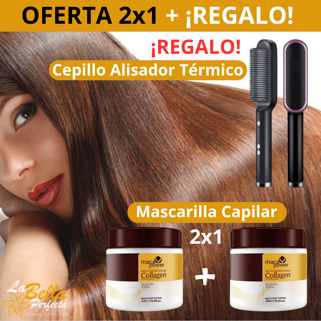 OFERTA 2x1 MASCARILLA MAGIC HAIR™+ ¡REGALO! Cepillo Alisador | Edición LaBellaPerfecta®